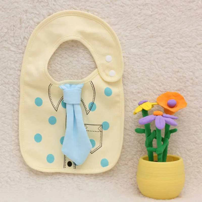 Baby Bibs Cotton Waterproof Baby Bib Gentleman Tie Snap Baby Scarf Kids Bib Infant Accessories