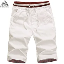 Летние мужские пляжные шорты хлопковые повседневные мужские короткие пляжные шорты Бермуды мужские короткие однотонные мужские шорты плюс размер 4XL