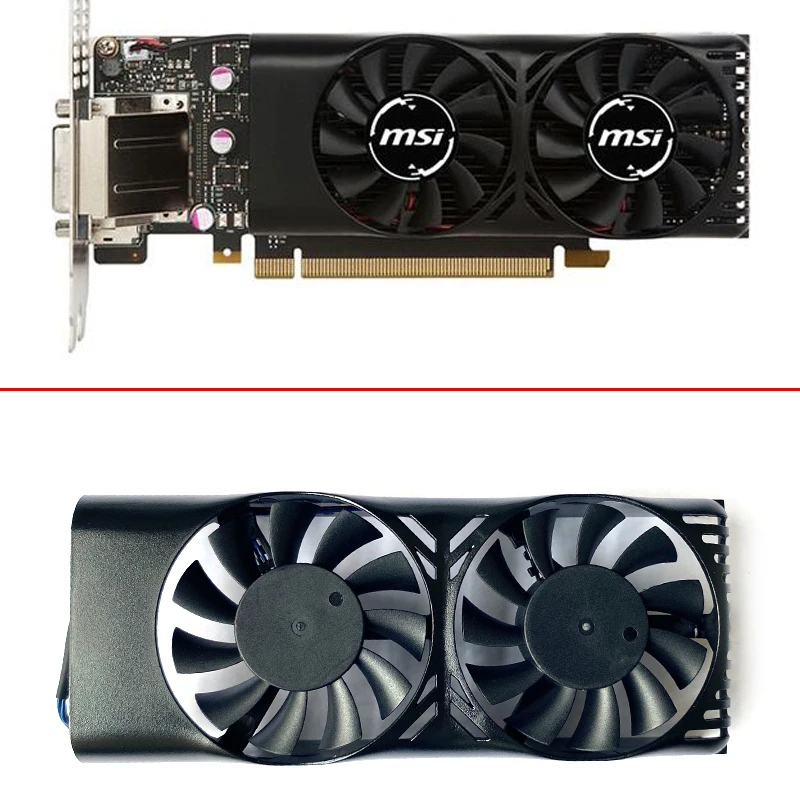 Новый HA5510M12F-Z 0.20A 2Pin GTX1050 Ti PU охлаждающий вентилятор для MSI Geforce GTX 1050 2GT LP 1050Ti 4GT