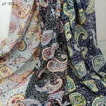 75D шифоновое платье с принтом, летнее платье, слегка проницаемая ткань, платье, широкие брюки, блузка