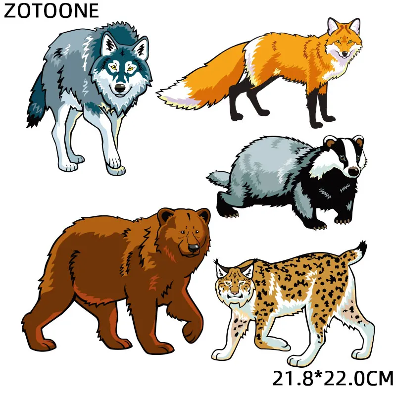 ZOTOONE, большие размеры, железные нашивки в виде динозавра, наклейки для животных, нашивки для одежды, футболки, Термоаппликации, аксессуары для самостоятельной сборки, Аппликации E - Цвет: BZT0118