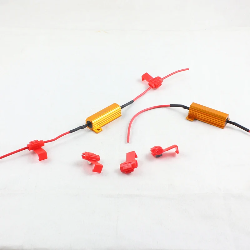 50pc Car-styling auto parts for Fixing Car LED DRL Fog Turn Singal Light Lamp Bulb 50W 6Ohm Load Resistor