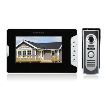 

OWSOO 7 Inch Color Screen With Doorbell Intercom Kit 1 Indoor Monitor 1 Outdoor Camera Electronic Lock-control for Home Security