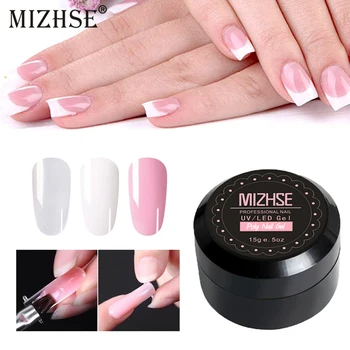 

MIZHSE Nails Kit Poly Nail Gel Art 15g Finger Extension Gel for Manicure Tips Nails Build Extending Crystal Jelly Gum Gel