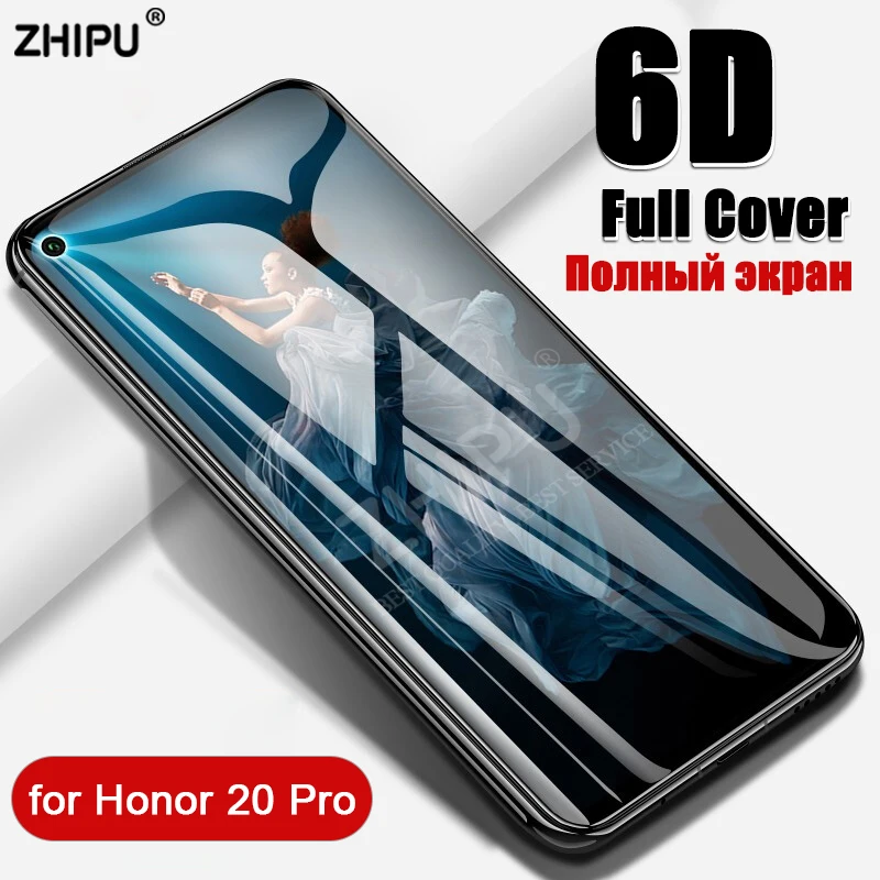 6D закаленное стекло для HUAWEI Honor View 20 V30 Pro Полное покрытие изогнутая Защитная пленка для экрана Honor V20 20i 20s защитное стекло - Цвет: Honor 20 Pro