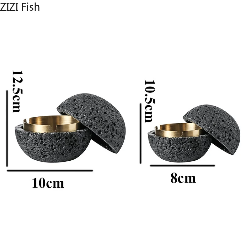Creative Moon Ashtray portable ashtray metal ashtray Art Cement Metal Household Large-capacity Portable Car Anti-ash Ashtray Home Decoration Gift for Boyfriend