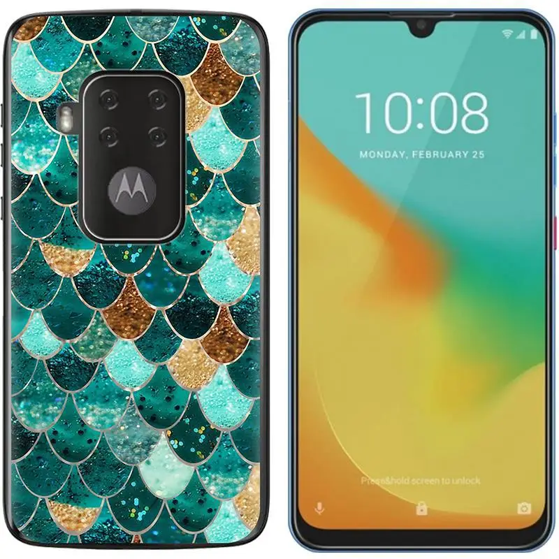 Силиконовый чехол для Moto One Pro мягкая задняя крышка из ТПУ с мультяшным принтом