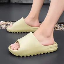 2021 Slippers Men Summer Home Solid Color Shoes Platform Outdoor Comfortable Beach Slides Soft Sole Unisex Flip-flops Room Shoes