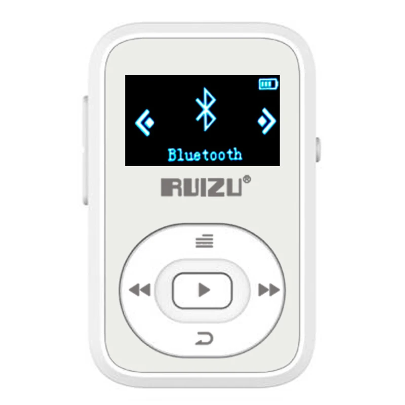 ЖК Спорт Аудио Мини Bluetooth Mp3 плеер Hi-Fi Музыка Аудио Mp 3 Mp-3 с радио цифровой экран Fm Flac Usb 8 ГБ клип для телефонов - Цвет: Белый