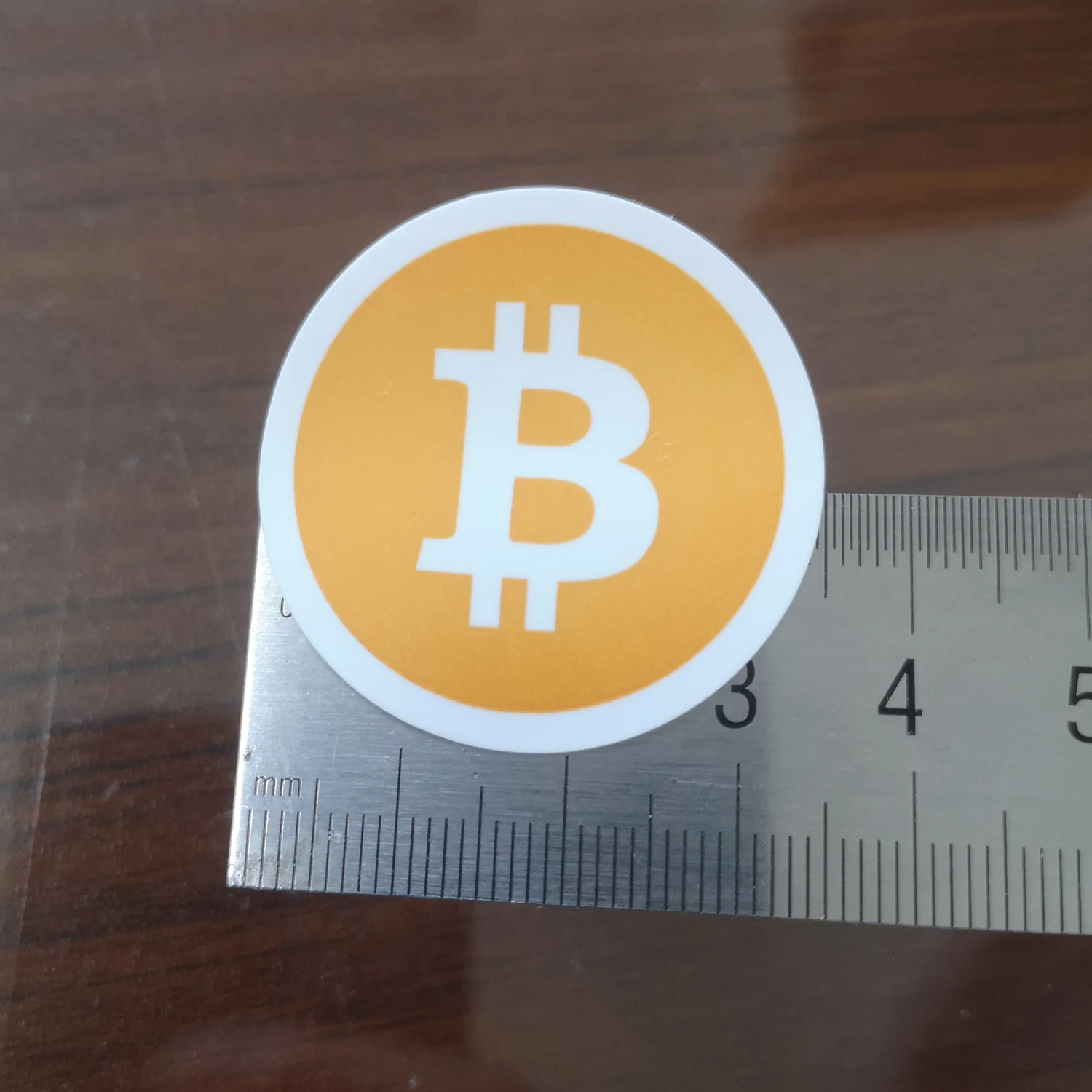 20pcs 3.5cm BITCOIN 로고 스티커 방수 찢어짐 방지 흰색 PVC Cryptocurrcies 팬 홍보를 위해 개별적으로  잘라-Freehip.co.kr