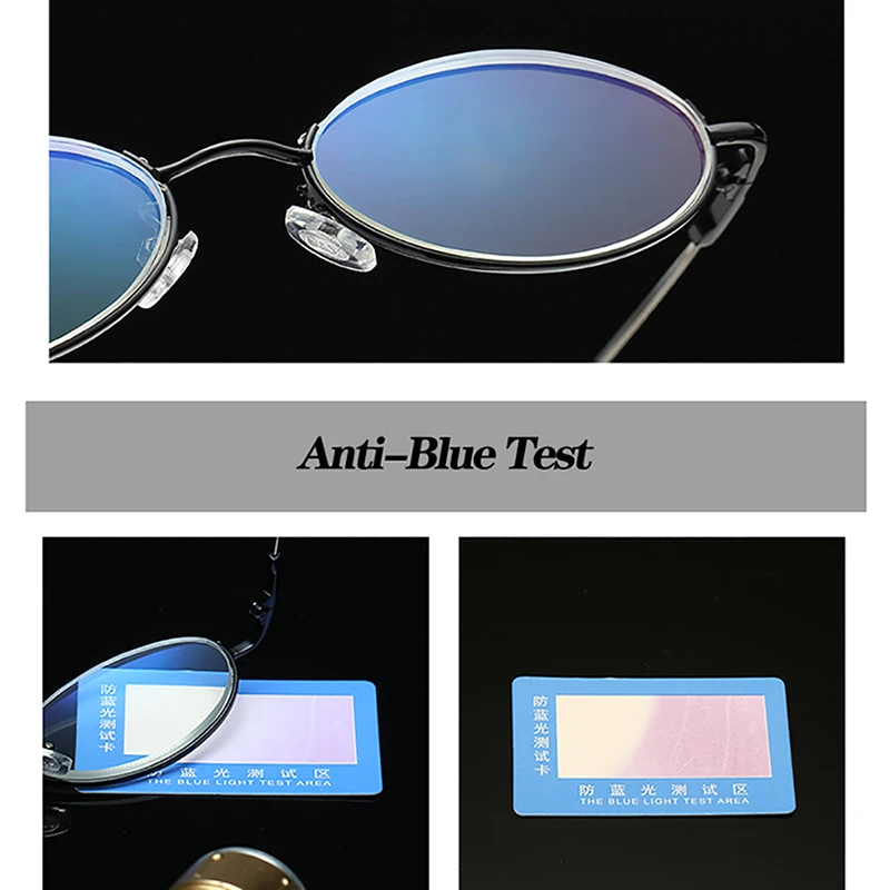 Retro Anti-Blue Light Reading Glasses Oval Design Half Frame Hyperopia Eyeglasses Round Glasses Men Women Flexible Frame +3.5+4 5