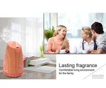 

Pointed surface 120 Ultrasonic Aromatherapy Diffuser Wood Grain Ultrasonic Humidifier for Office Bedroom Shallow wood grain
