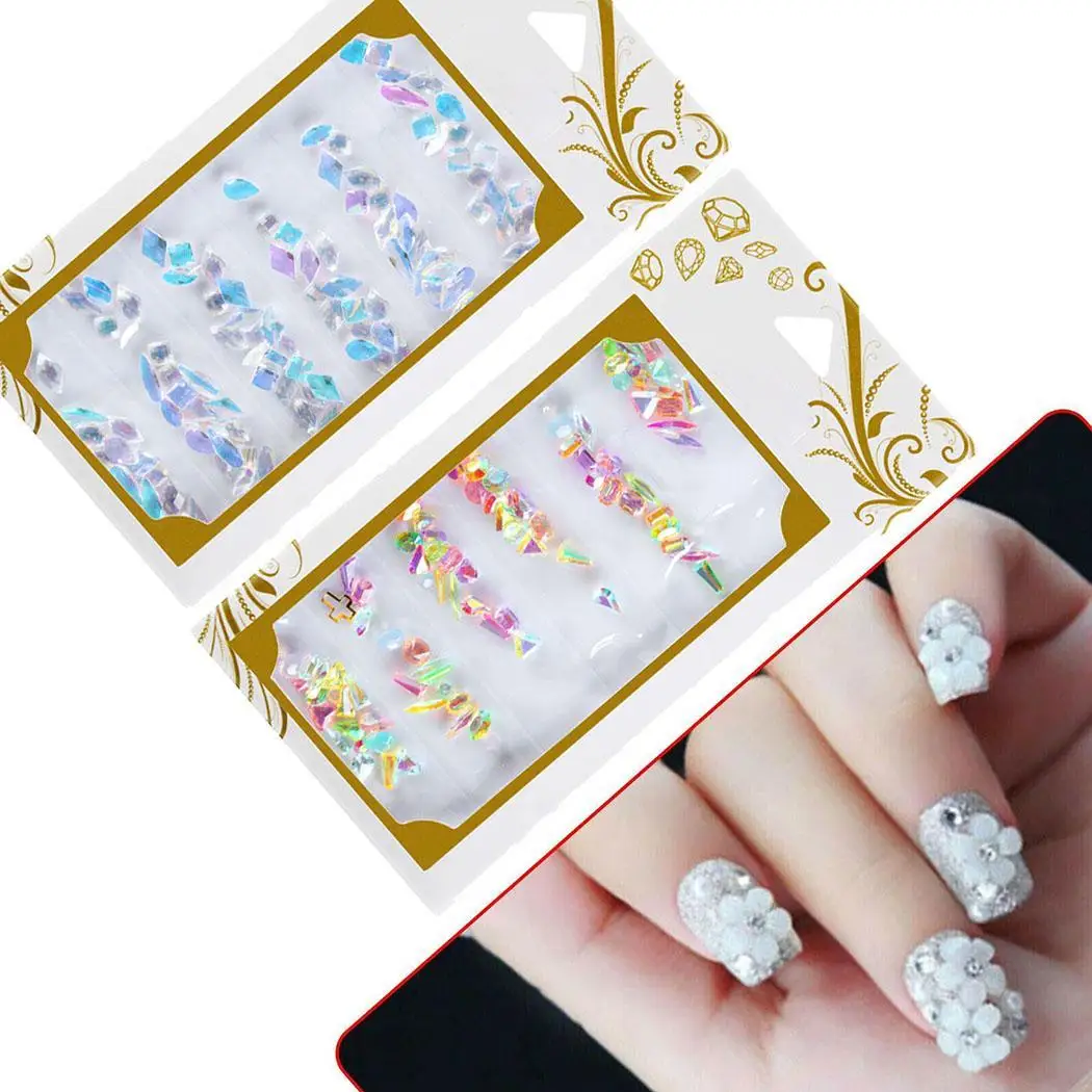 Женское украшение для ногтей, со стразами Круглые красочные блестки DIY искусство ногтей, чехол для мобильного телефона, ногти