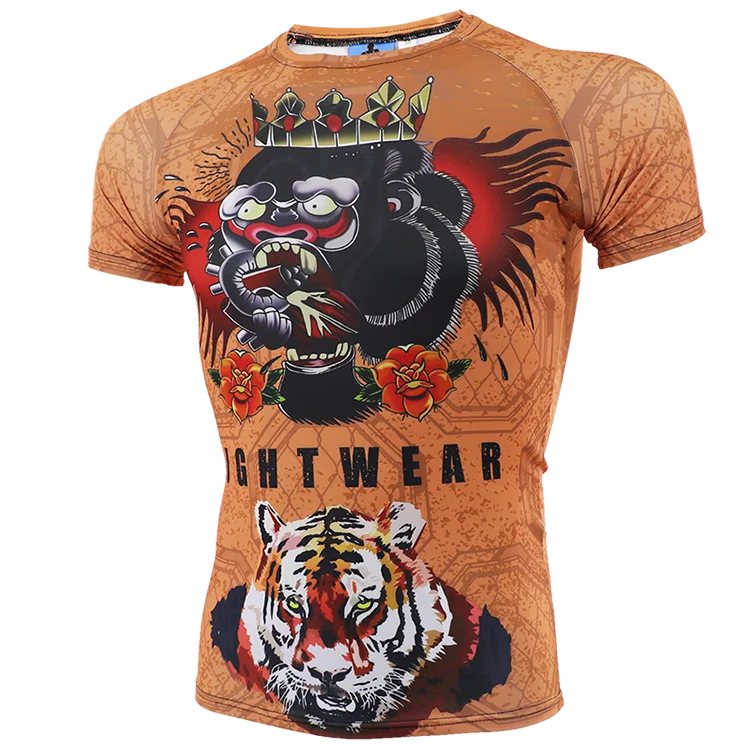 Jiu Jitsu Rashguard Muay Thai мужские боксёрские ММА футболки футболка для занятий спортом боевые искусства Муай Тай Боевые черные футболки ММА