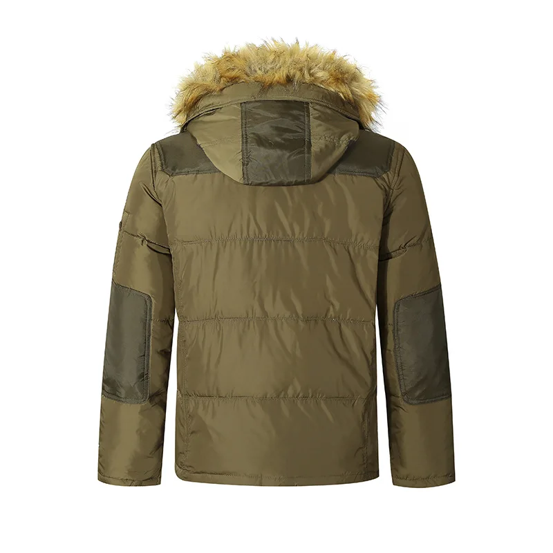 AliExpress Ouma стиль мужской пуховик с капюшоном и меховым воротником на молнии Y03