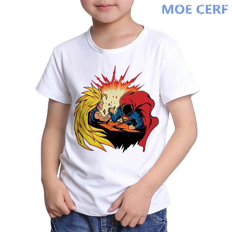 Топы-новинки для мальчиков и девочек, детские футболки Goku, футболки с рисунком аниме «Драконий шар», Y37-1