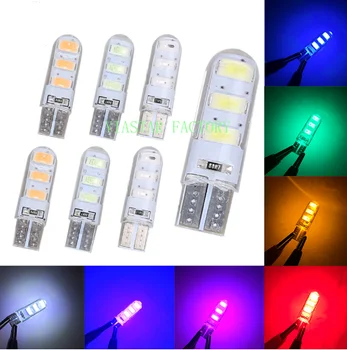

Yiastar 100x Car LED T10 194 W5W DC 12V 6SMD 5630 Silicone shell LED Lights Bulb No Error Led Parking Fog light Auto Car styling