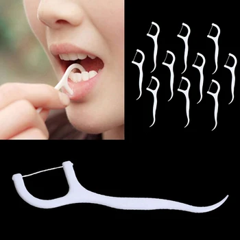 

20/50/100pcs Dental Flosser Picks Teeth Toothpicks Stick Tooth Clean Oral Care Oral Teeth Pick Tooth Picks With Portable Case