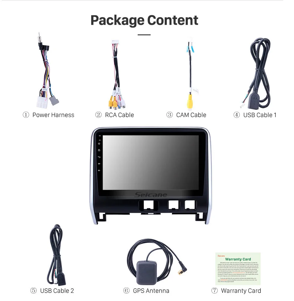 Clearance Seicane 10.1 Inch Android 9.0 2 din GPS Car Multimedia Player Head Unit Radio For 2016 2017 2018 Nissan Serena Mirror Link 1080P 14