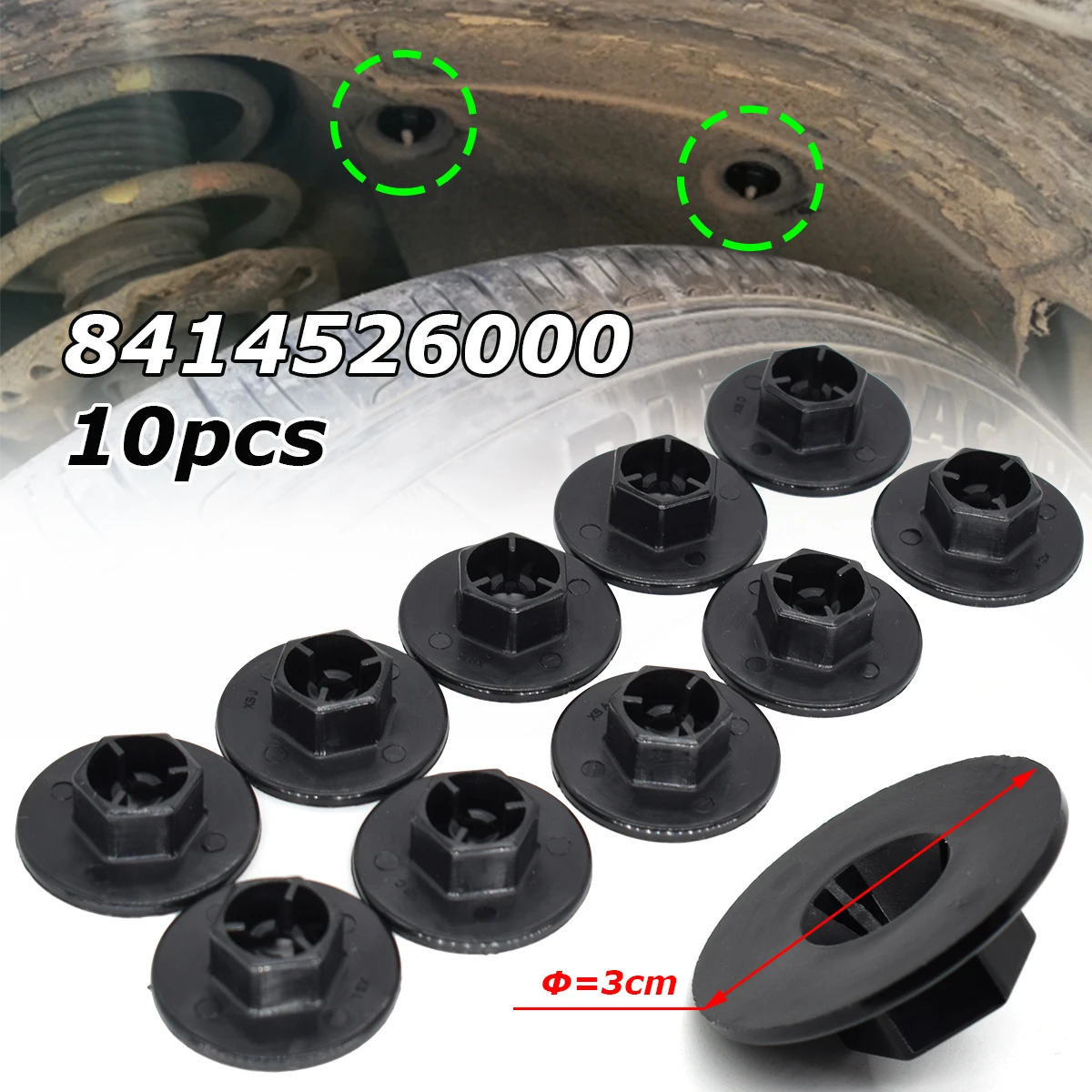 10X Wheel Arch Liner Splashguard Clip Dado Per Hyundai Elantra Tucson Santa Fe Solaris Kia Sedona Soul Optima Cadenza 8414526000