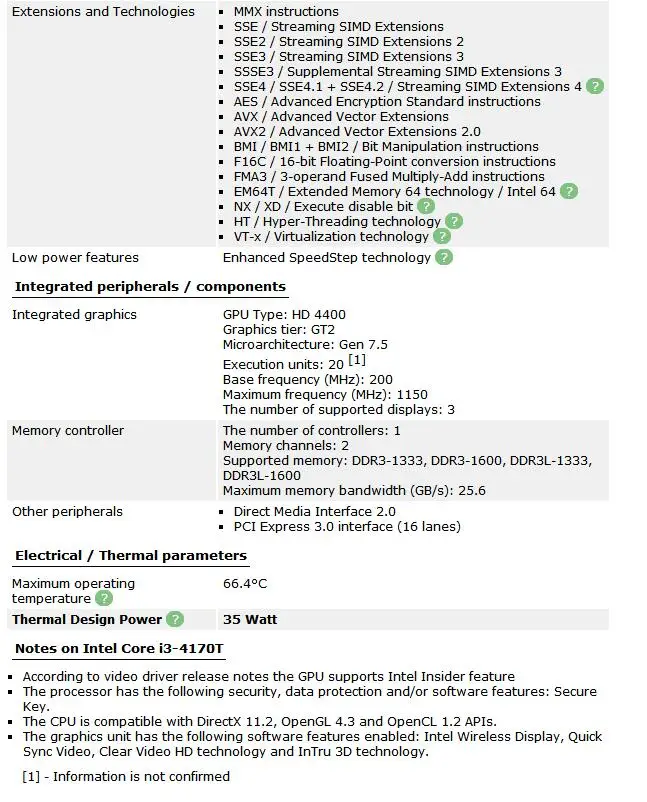 Процессор Intel Core i3-4170T 3,2 GHz 5GT/s Двухъядерный LGA 1150 35W I3 4170T cpu протестированный рабочий