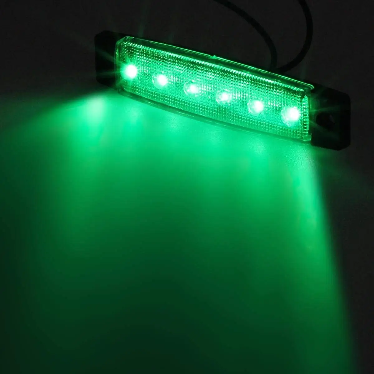 Автомобильный Внешнее освещение светодиодный 12 V-24 V 6 Автомобильный светодиодный SMD с изображением машинок и автобусов, грузовик боковой габаритный фонарь светильник s индикатор светодиодный прицеп задняя сторона светильник - Испускаемый цвет: Green