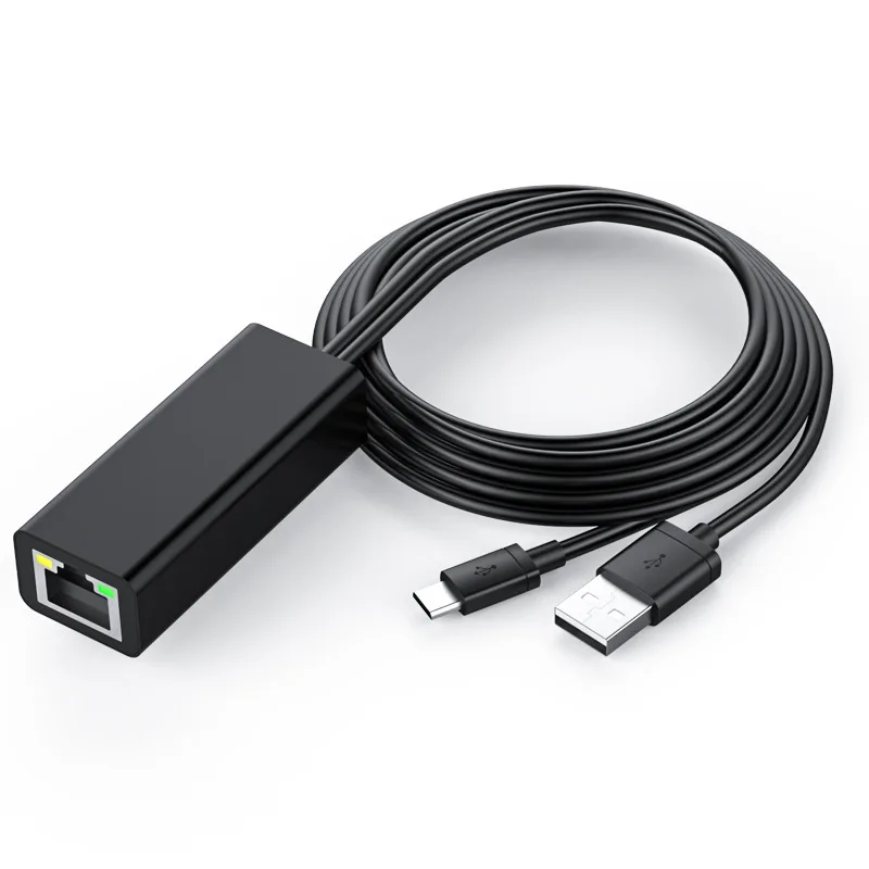 

Micro-USB2.0 to RJ45 Ethernet Adapter Plug and Play 10/100 Mbps for New Fire TV Stick/Google Home