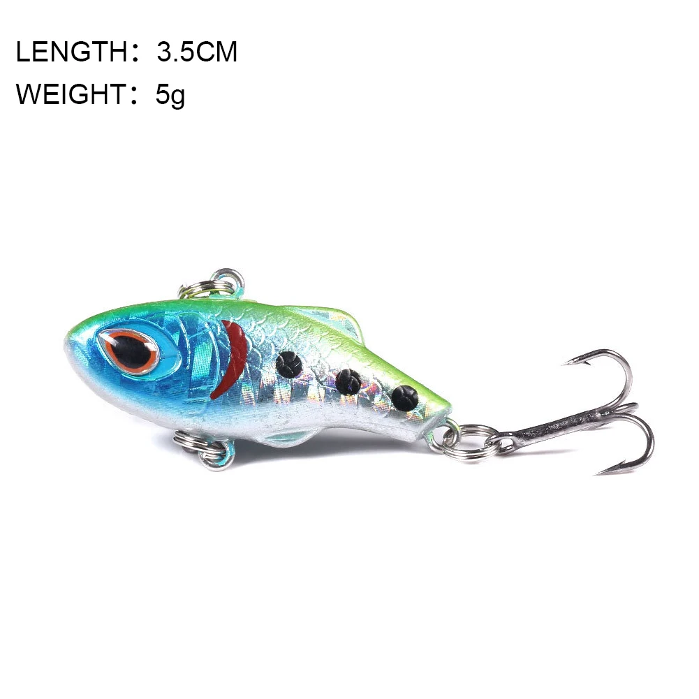 3.5cm Fishing Lure Sinking Mini Crankbait Vibration Artificial Hard Bait Winter Ice Fishing Wobbler Bass Fishing Tools Tackle