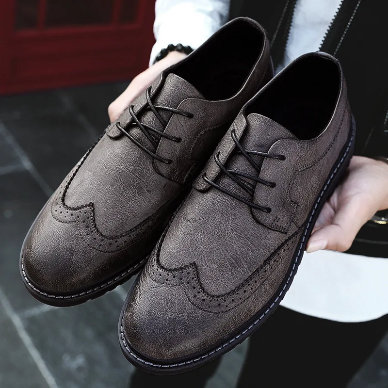 Мужская обувь с перфорацией повседневная мужская деловая Zapatos De Hombre для