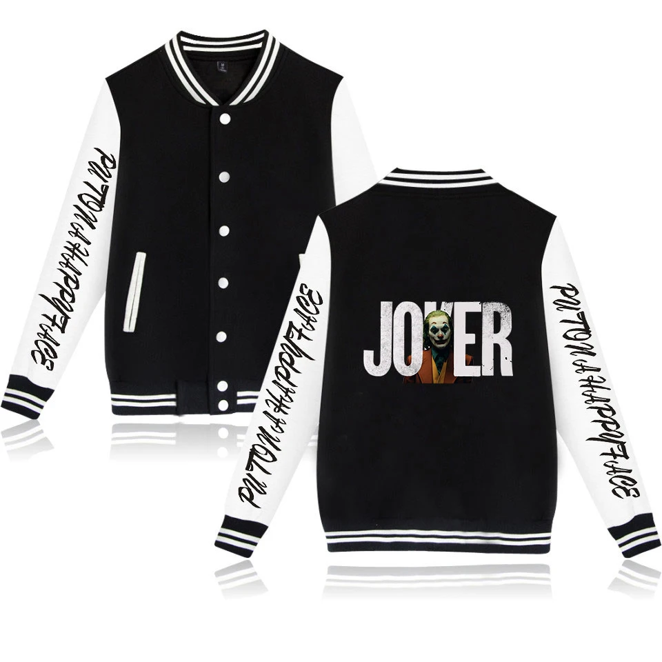 The Joker Poker print men jacket 2019 spring fashion MMA Super Villain Heath Ledger brand clothing sweathsirts funny hoodies