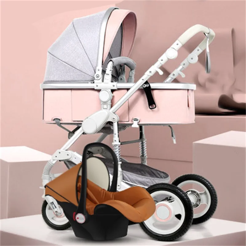 Belecoo 2 в 1 детская коляска высокий пейзаж Двусторонняя коляска складной светильник четырехколесный амортизатор детский тролли
