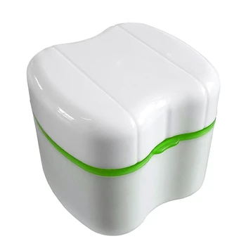 

Denture Box with Specially Designed Holder for Rinse Basket, Great for Dental Care, Easy to Open, Store and Retrieve