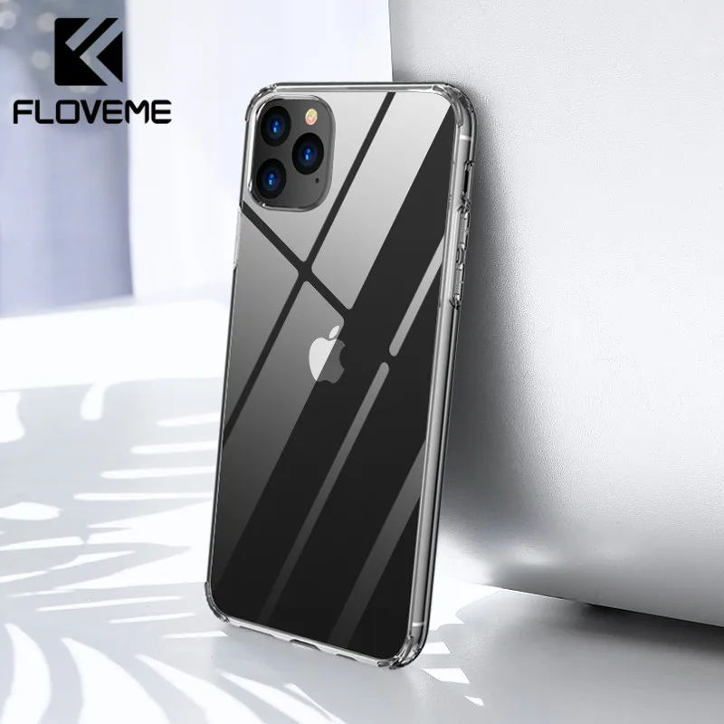 FLOVEME противоударный чехол для iPhone 11 7 с мягкими краями прозрачный защитный XR X Pro 8