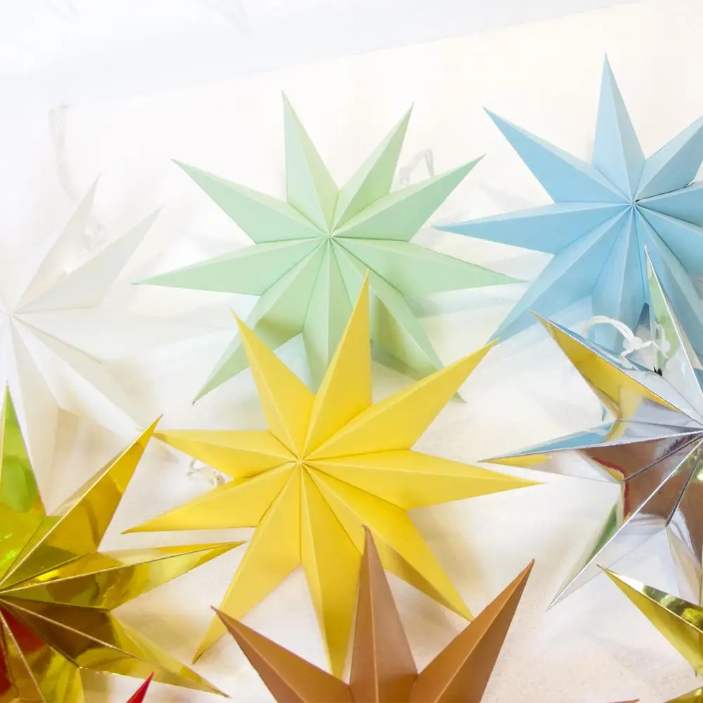 Фотообои 3D 30 см 9 углов 1 шт.|star lantern|star starstar paper lantern |