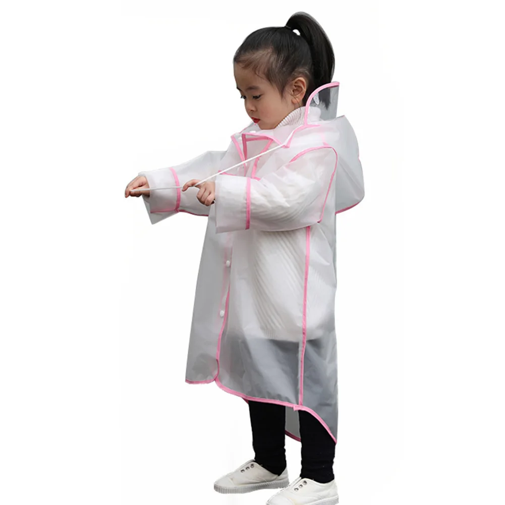

2019 Children's Raincoat Girl's Kids Poncho Waterproof Rain Poncho Rain Gear Eva Hooded Transparent Baby Boys Rainwear