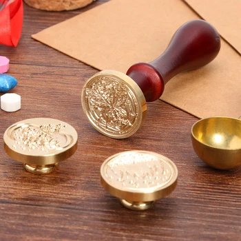 

1Pc Paint Wax Seal Stamp Set Card Stamps Retro Animal Plant Pattern DIY Sealing Wax Stamp Craft Gifts For Birthday Party Card