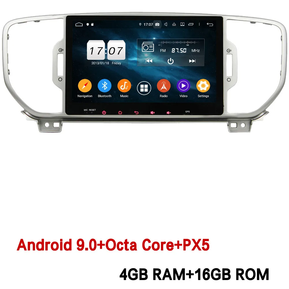 4GB RAM x 16GB ROM Klyde " ips 4G wifi Android 9 Восьмиядерный 4 Гб ОЗУ 64 Гб ПЗУ DSP автомобильный DVD мультимедийный плеер стерео для Kia Sportage 4 KX5 - Цвет: 4GB RAM x 16GB ROM