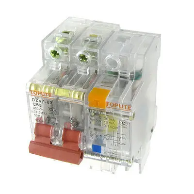 

Transparent AC 400V 63A 2 Poles 2P Earth Leakage Circuit Breaker