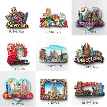 

Magnetic refrigerator magnets Barcelona Spain European countries Tourist attractions souvenir Home decoration