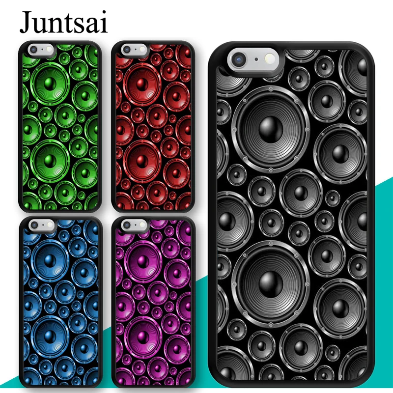 Music Speakers Collage Case For iPhone 11 12 Pro Max 13 mini SE 2020 XR X XS MAX 6S 7 8 Plus Back Cover Shell | Мобильные телефоны