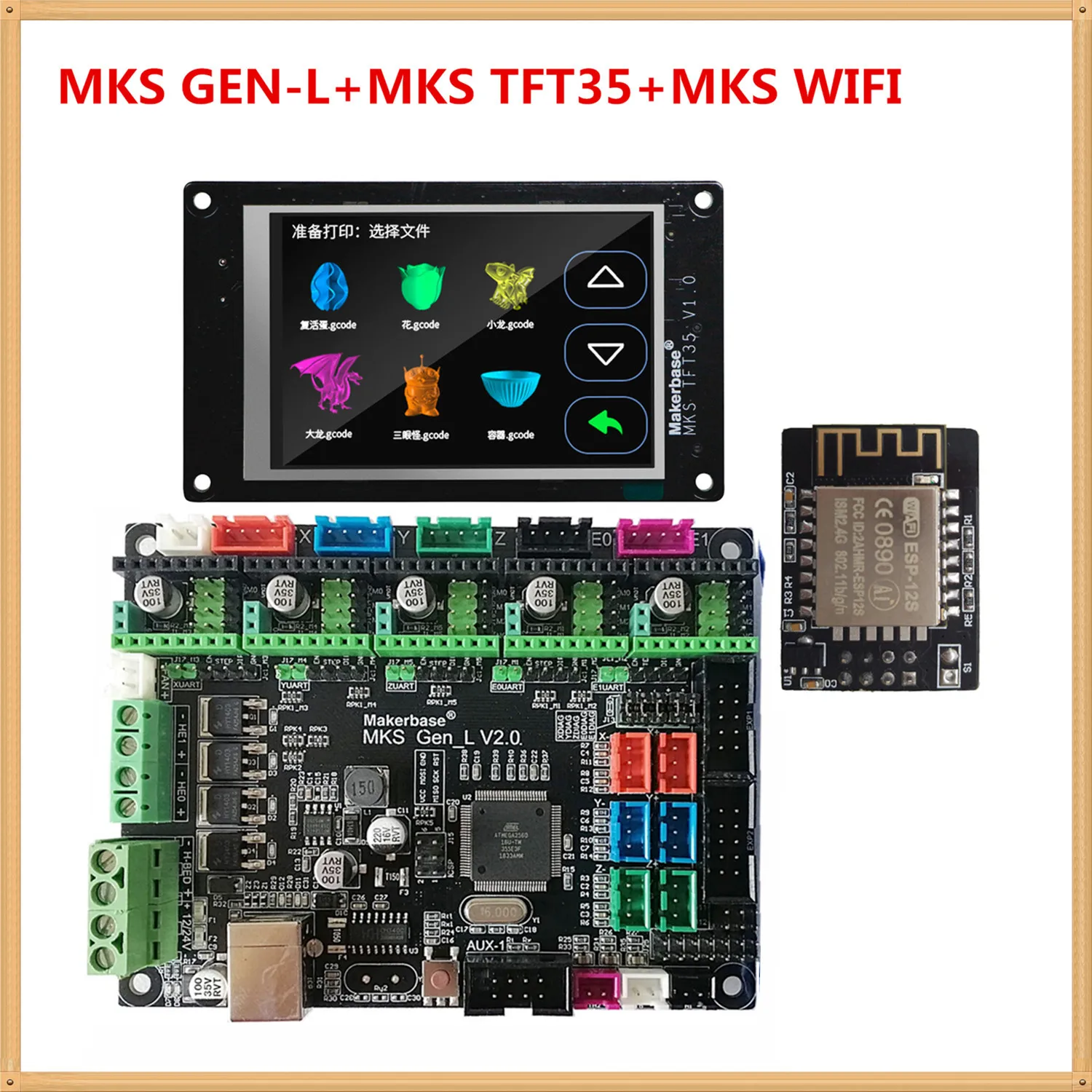 Mks Gen L 2 0 اللوحة الرئيسية Mks Wifi وحدة Mks Tft35 Lcd Tft 35 عرض تحكم جناح طابعة ثلاثية الأبعاد وحدة تحكم لتقوم بها بنفسك كاتب عدة في قطع غيار طابعة ثلاثية الأبعاد