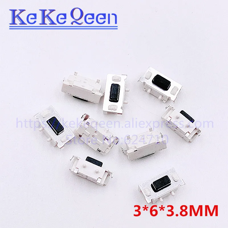 500 шт./лот 3x6x3 8 мм 3*6 * SMD кнопочный переключатель MP3 MP4 MP5 для планшетов ПК телефонов