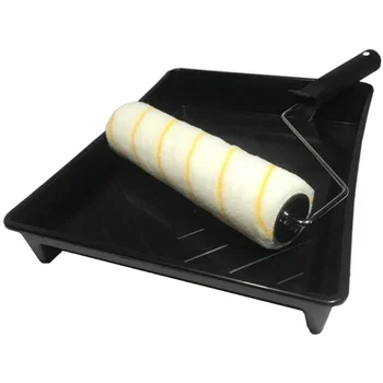 

9 Inch Paint Roller And Tray Set-DIY Painting And Decoration Set Foam Paint Roller Covered Roller Frame For Home Car