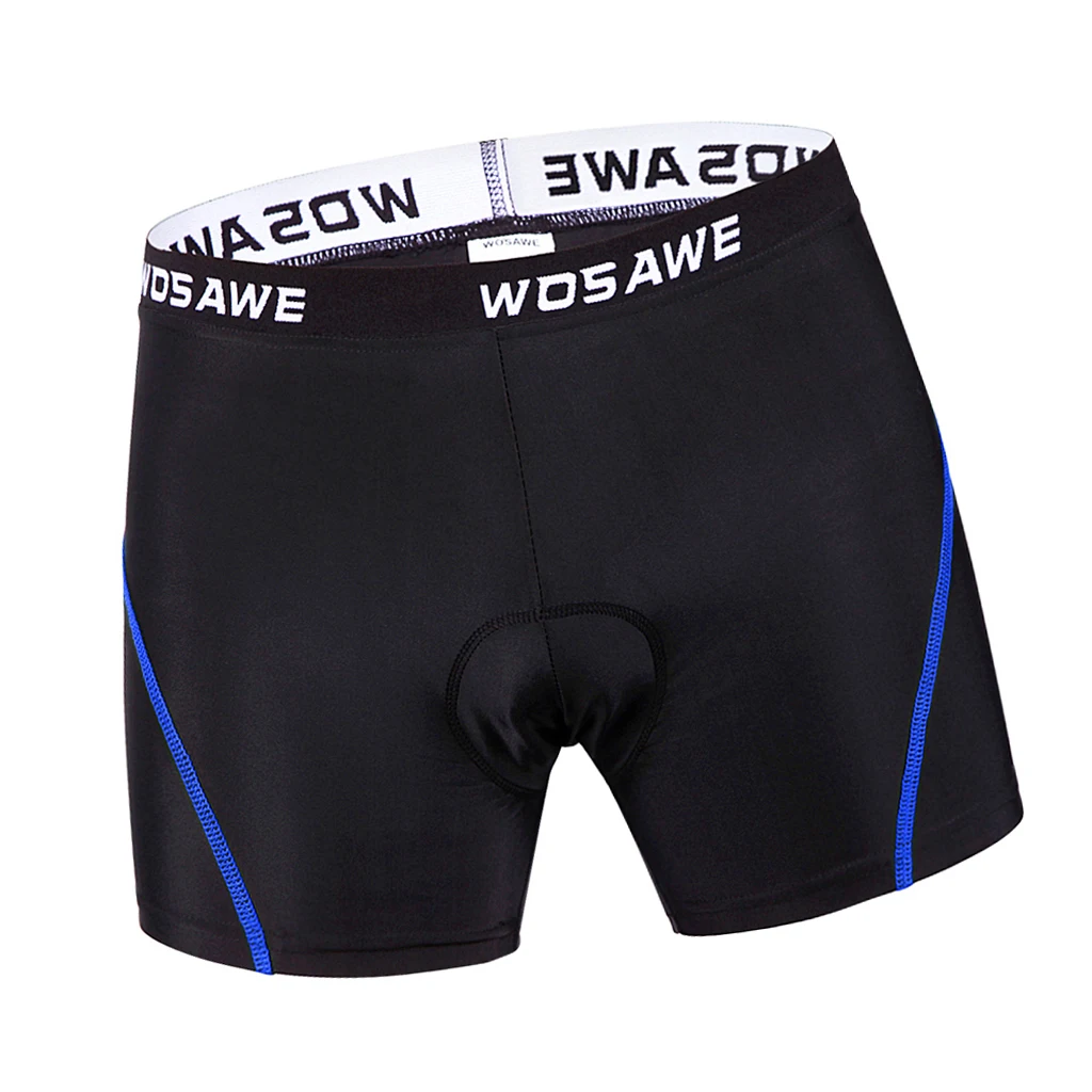 Unisex Men Woman Cycling Shorts Comfortable Bicycle Shorts Gel Blue Line Not Easy to Deformation