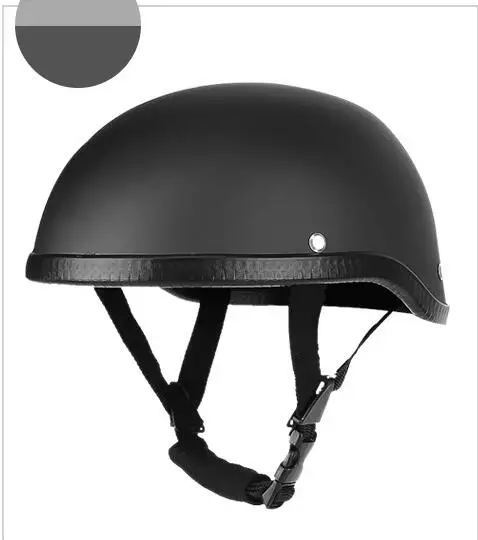 motorcycle helmet vintage retro cascos para moto Scooter,Cruiser,Chopper half face helmet - Цвет: Темно-серый