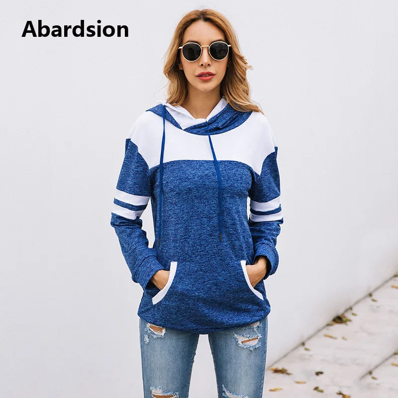 

Abardsion Woman Hoodies Long Sleeve Hoody Sweatshirt Autumn Winer Warm Double-Fabric Pullover Female Long Sleeve Hooded Hoodie