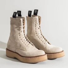 Ботинки Martin; Bottes; женские ботинки из натуральной коровьей кожи на платформе в британском стиле; криперы с перекрестной шнуровкой; фирменный дизайн; ботинки на молнии для мотоцикла