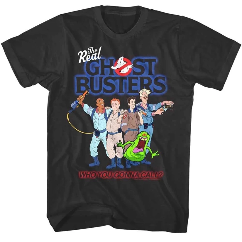 Ghostbusters Squad Who You Gonna Call Men'S T Shirt Slimer Winston Egon Cartoon Brand Fashion Tee | Мужская одежда