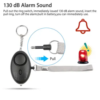 

130db Self Defense Alarm Personal Defense Siren Anti-attack Security for Women Kids Personal Security Loud Alert Attack Panic