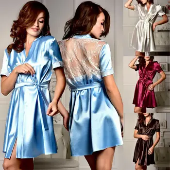

Hot Women Fashion Plain Color Ladies Sexy Lace Nightdress Sleepwear Nightgown Pajamas Sleep Dress